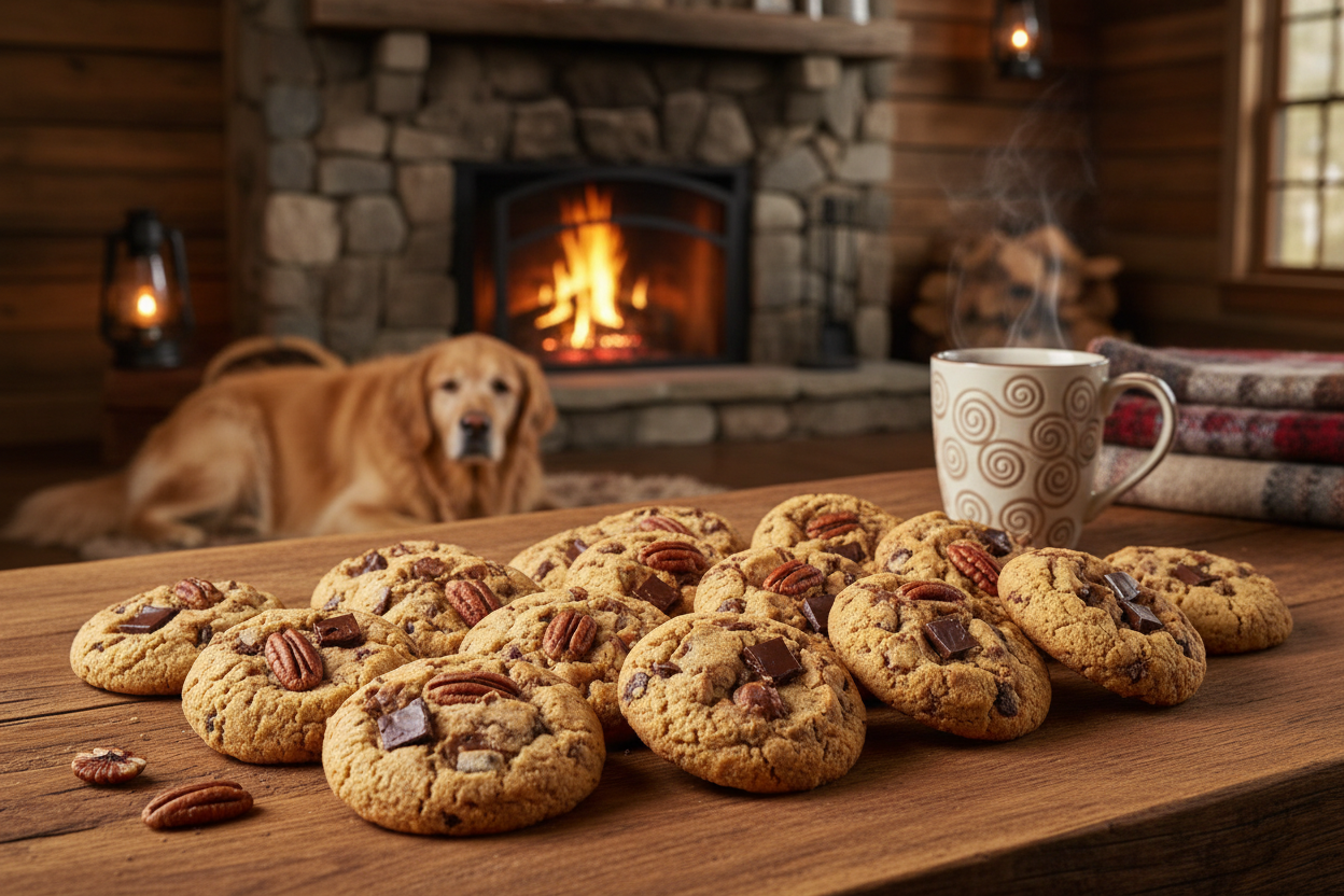 Chocolate chip pecan cookies - bunch