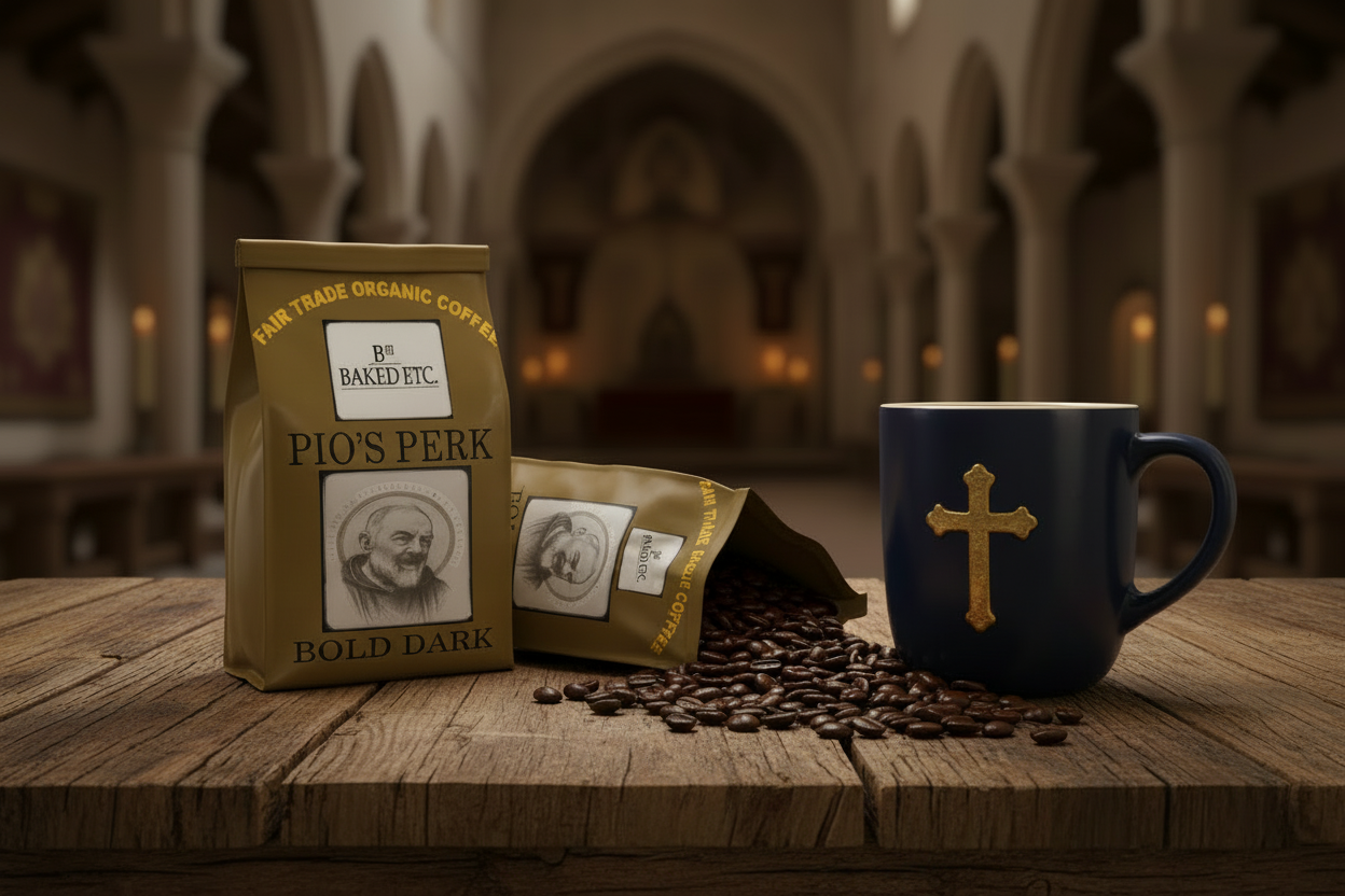 Coffee bags with one tipped over