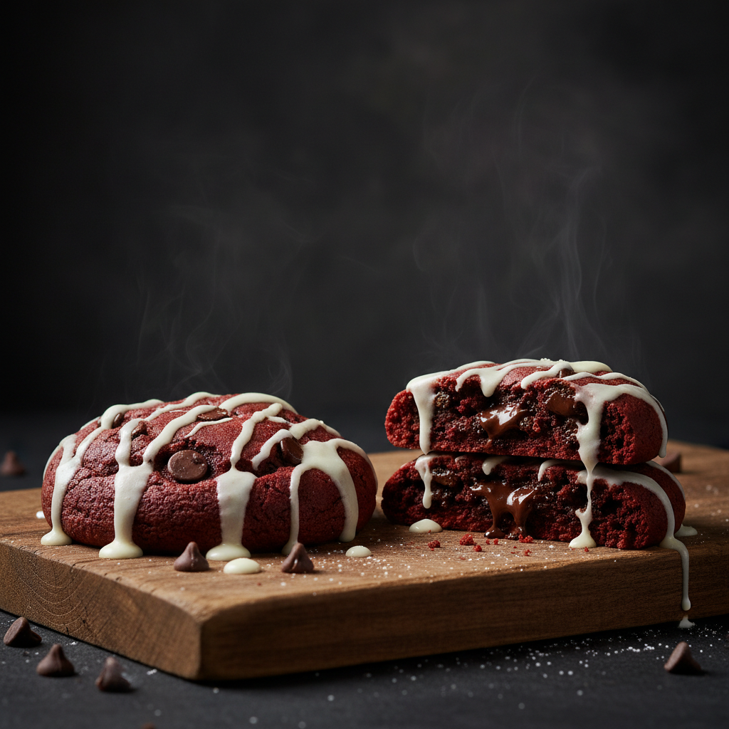 Red velvet cookies - two