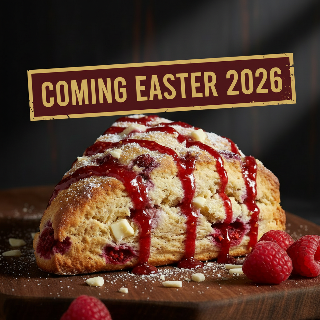 White Chocolate Raspberry Scone - Coming Easter 2026